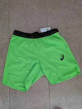 ASICS Match 7 in Men's Shorts in Neon Green, Size M, NWT